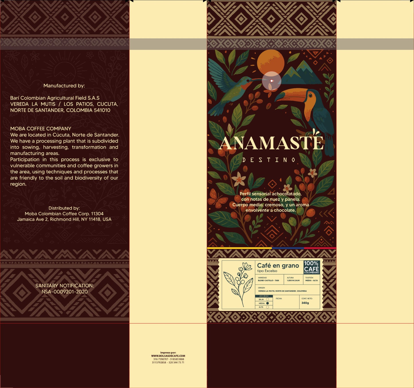 ANAMASTE DESTINO EXCELSO - Café de Especialidad 350g